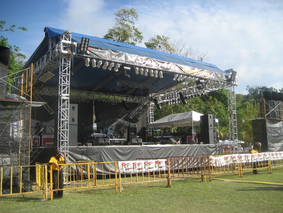 A serious stage