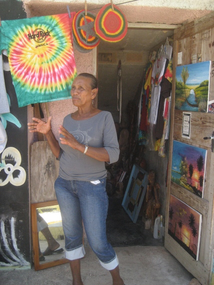 One of the vendors in Treasure Beach