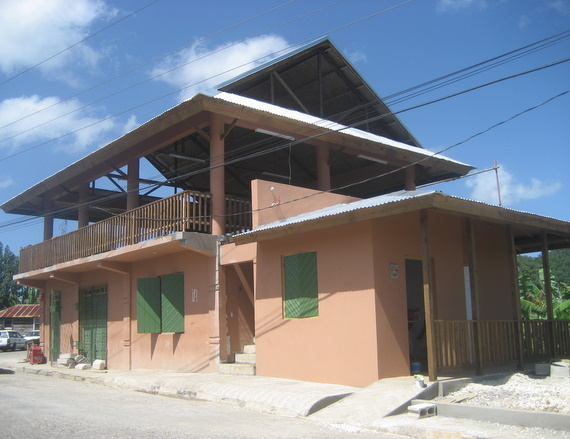 The vistor centre under construction