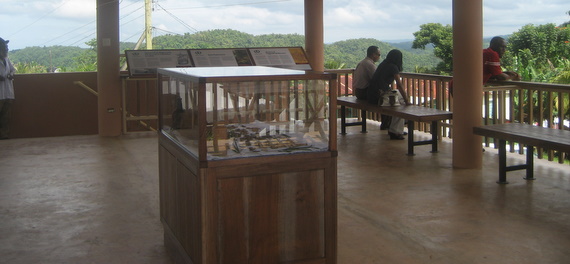 The artifacts display in the Visitor Centre