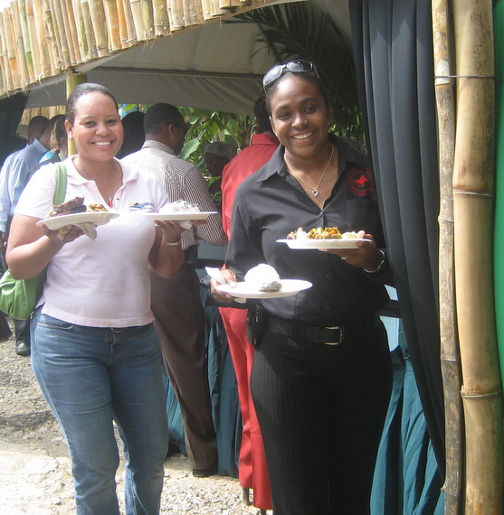 Chukka Tours reps sampling the local cuisine