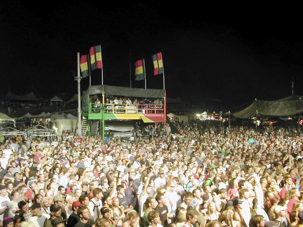 View from Engineroom's booth- Reggae On The River, Humboldt Country, CA