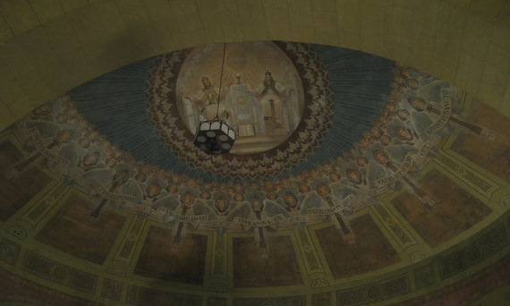 The ceiling above the altar