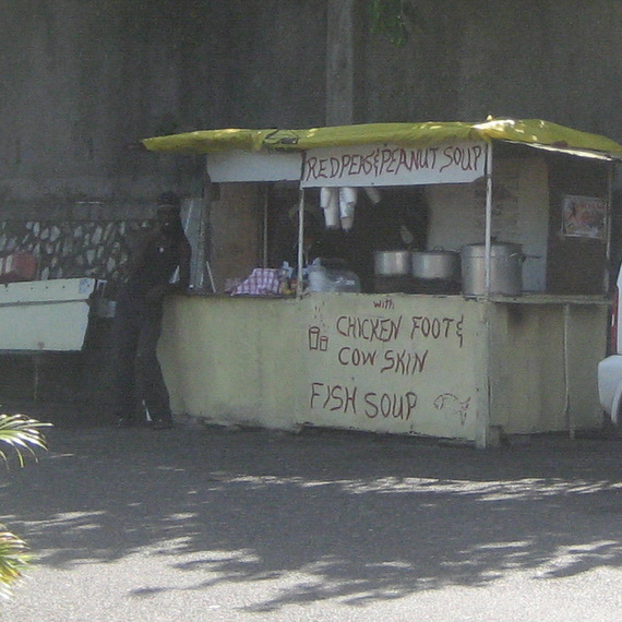 Another food stop - cow skin soup anyone? 
