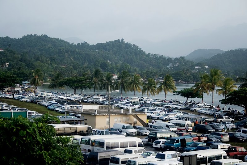 Parking at Folly for Porti Jerk Festival 