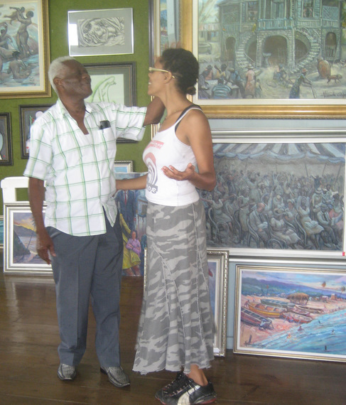 Alexander Cooper and Dominique Brown at Mr. Cooper's Gallery