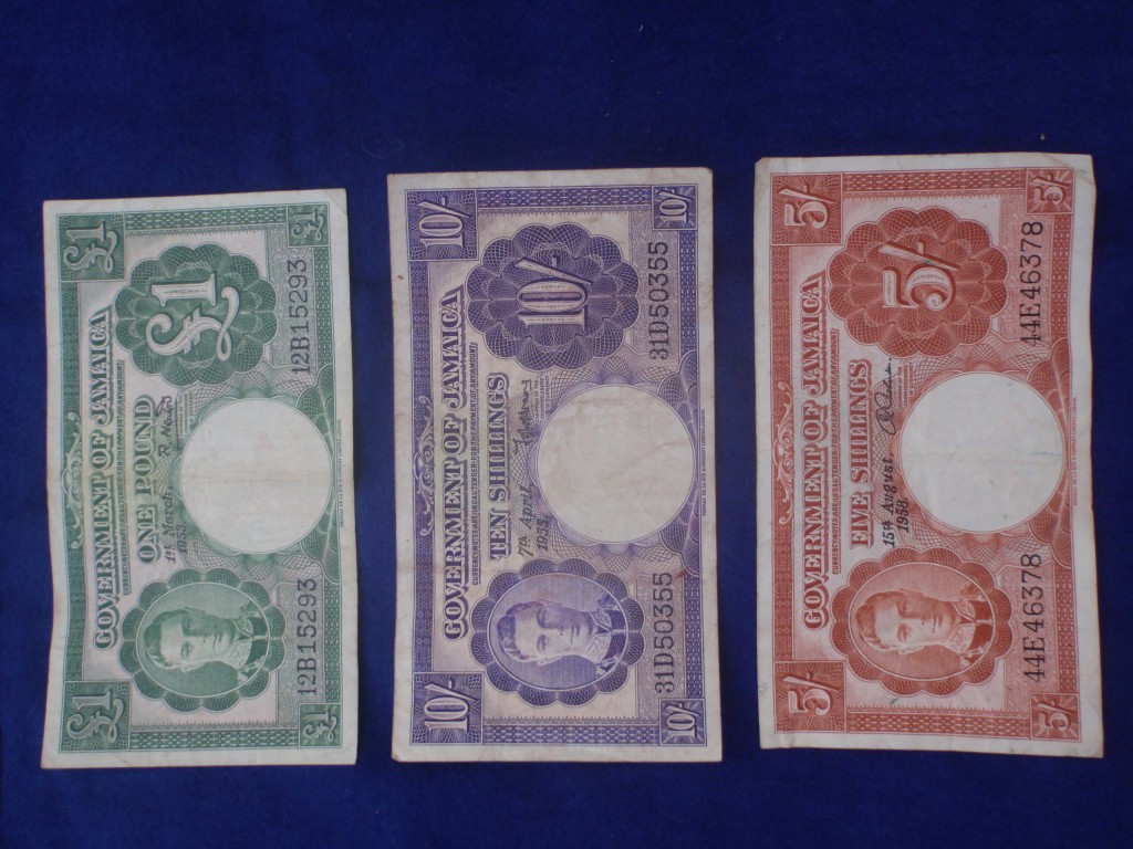 Jamaican Antiques Fair Old Jamaican notes