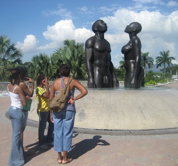 Starting off at Emancipation Park, New Kingston with Laura Facey-Cooper's Redemption Song