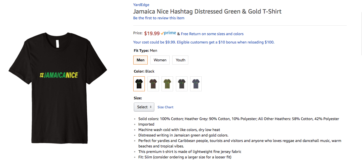 Jamaica Nice T Shirt