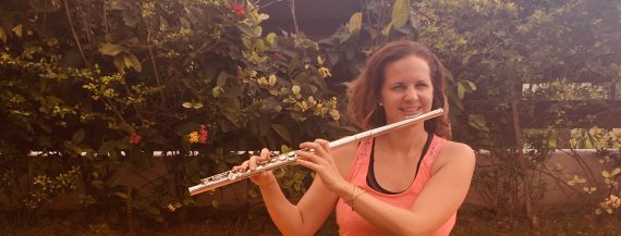 Gertraud Eregger on the flute